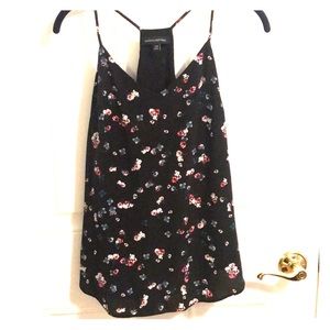 Banana Republic Black floral Cami Tank